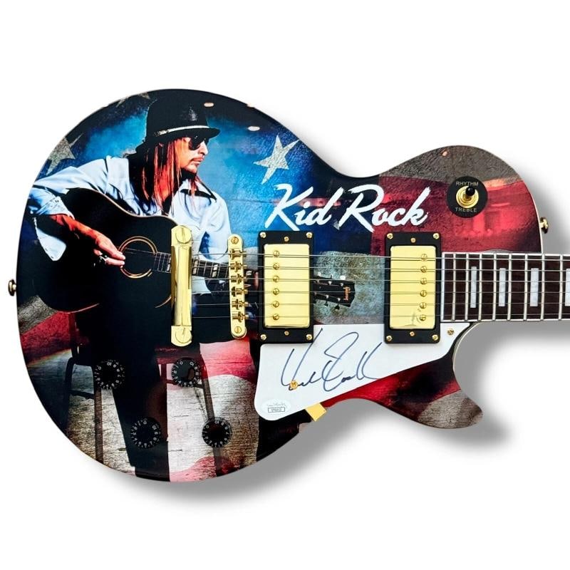 Kid Rock Signed Guitar Custom Graphics JSA COA All Summer Long Picture American: Industry: Music,Signed: Yes,Autograph Authentication: James Spence (JSA),Object Type: Guitar & Guitar Pick,Original/Reproduction: Original,Country of Origin: United States