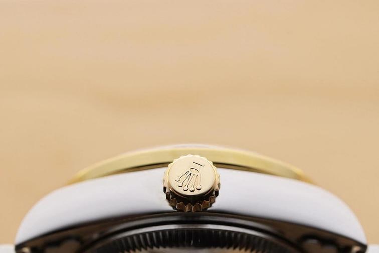 ROLEX LADIES DATEJUST 79173 BLACK DIAL 18K GOLD STEEL TWO TONE DIAMOND WATCH - 9