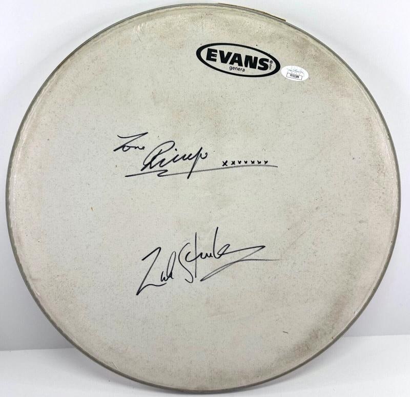 RINGO STARR ZAK STARKEY Signed Autograph 14"Drumhead The Beatles The Who JSA LOA: Industry: Music,Signed: Yes,Autograph Authentication: James Spence (JSA),Original/Reproduction: Original,Country of Origin: United States