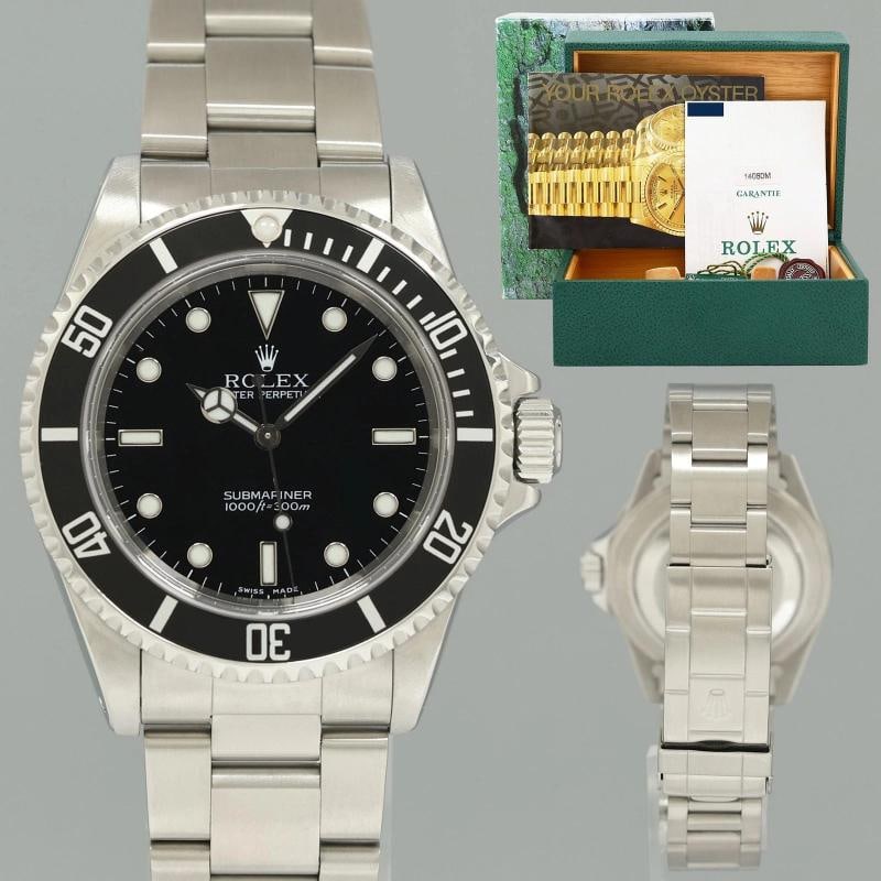 PAPERS 2001 MINT Rolex Submariner No-Date 2 Line Dial 14060M Steel Black Watch: Condition: Pre-owned - Excellent,Brand: Rolex,Department: Men,Type: Wristwatch,Country of Origin: Switzerland