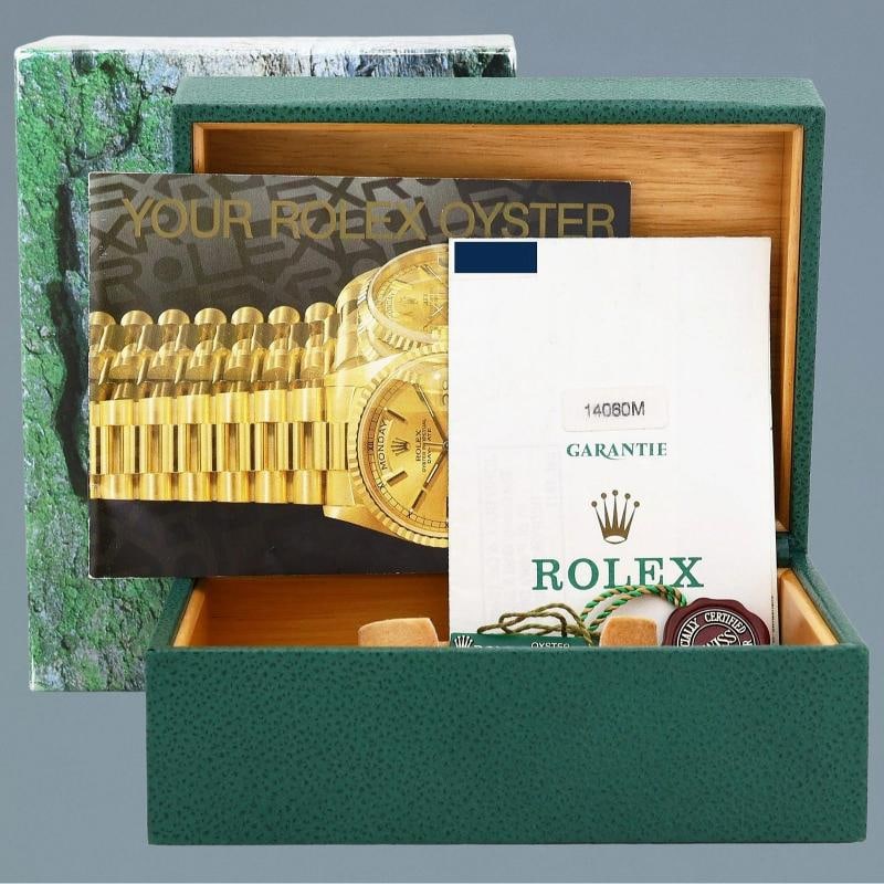 PAPERS 2001 MINT Rolex Submariner No-Date 2 Line Dial 14060M Steel Black Watch - 7