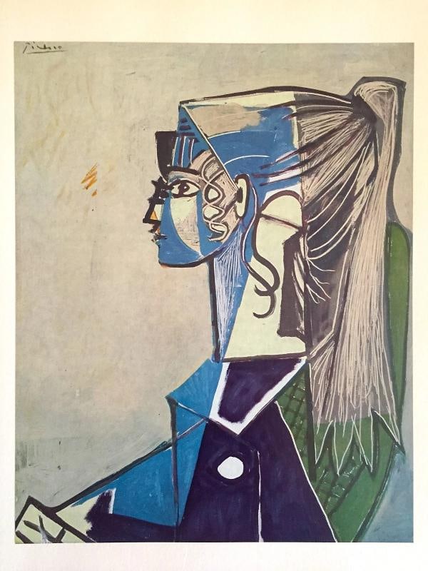 PABLO PICASSO RARE 1955 MODERNIST 1ST ED LITHOGRAPH PRINT " SYLVETTE XIII " 1954 - 10