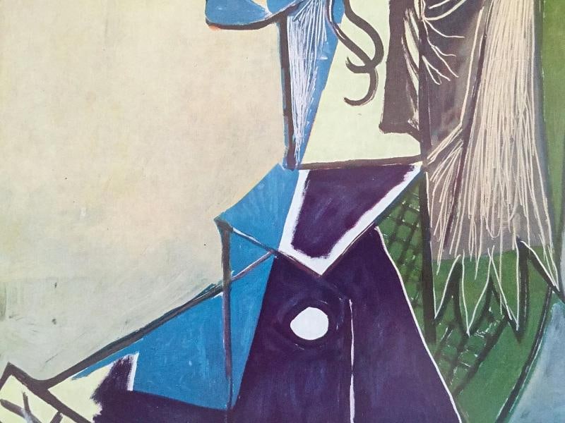 PABLO PICASSO RARE 1955 MODERNIST 1ST ED LITHOGRAPH PRINT " SYLVETTE XIII " 1954 - 8