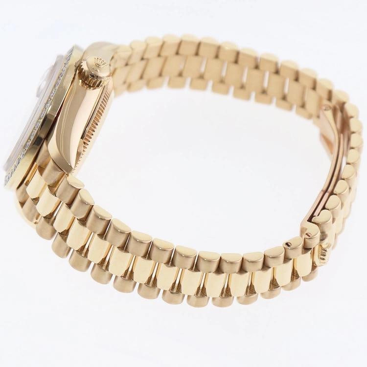 MINT Pearl Diamond Ladies Rolex DateJust 69178 President 26mm 18k Yellow Gold - 4