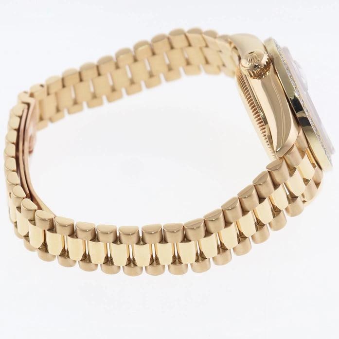 MINT Pearl Diamond Ladies Rolex DateJust 69178 President 26mm 18k Yellow Gold - 5