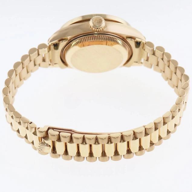 MINT Pearl Diamond Ladies Rolex DateJust 69178 President 26mm 18k Yellow Gold - 6