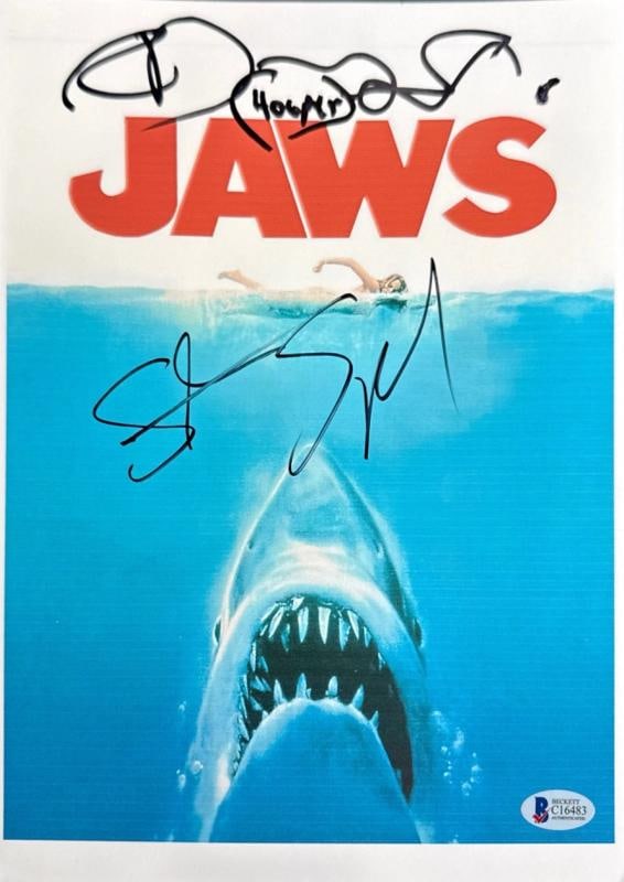 Steven Spielberg Richard Dreyfus Signed Jaws 8x10 Photo BAS (1 of 2)