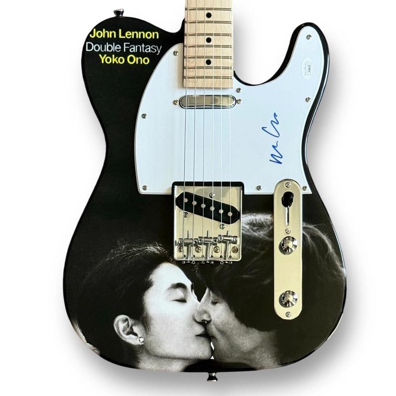 YOKO ONO Signed Guitar Custom JSA COA JOHN LENNON THE BEATLES DOUBLE FANTASY (1 of 3)