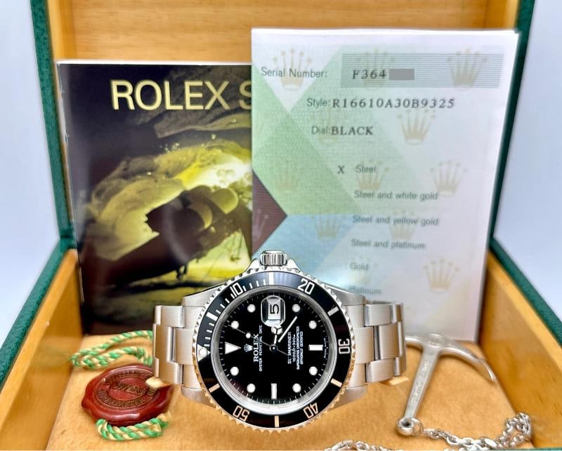 2005 Rolex Submariner Date 16610 40mm Black Stainless Steel Box Paper (1 of 10)