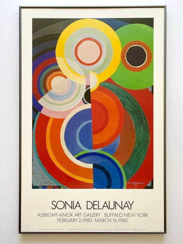 SONIA DELAUNAY RARE 1980 LITHO PRINT FRAMED MODERNIST POSTER "COMPOSITION" 1938 (1 of 12)