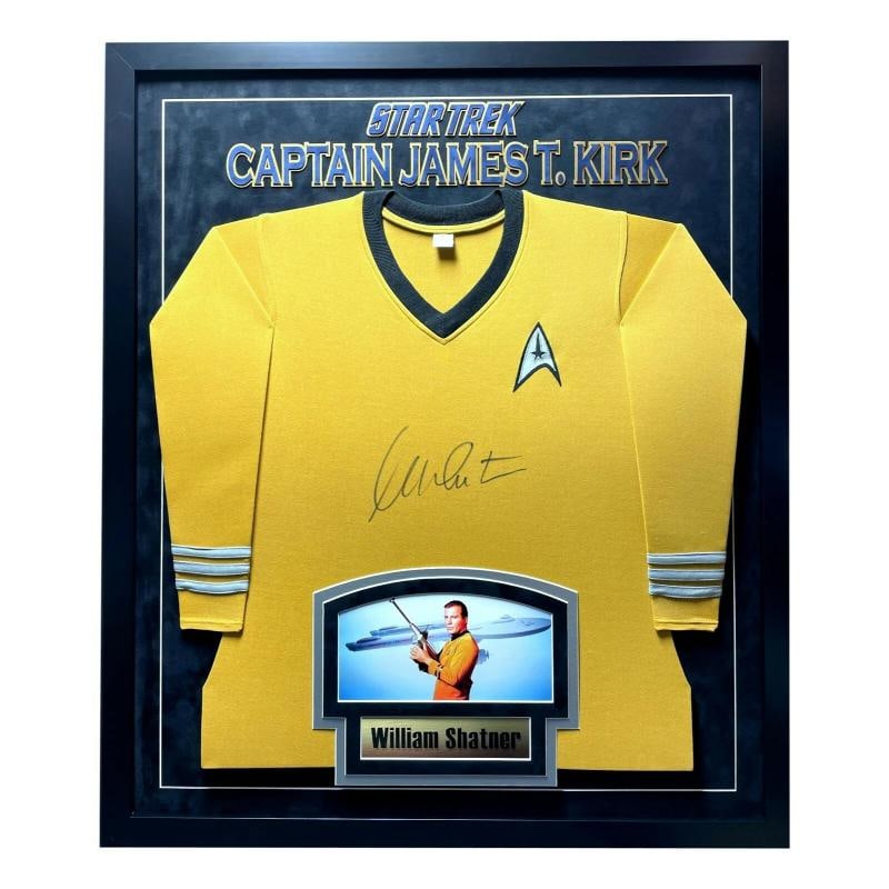 William Shatner Signed Star Trek Yellow Shirt Framed COA JSA Auto Kirk Spock (1 of 1)
