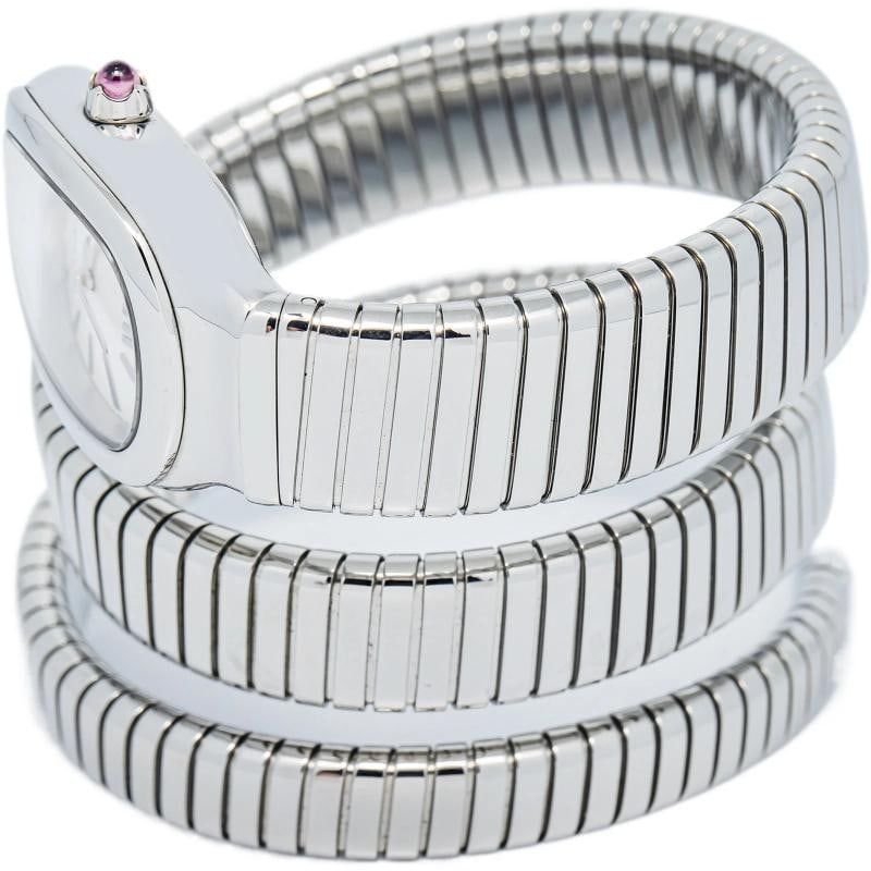 Bvlgari Serpenti Tubogas SP35S Triple White Dial Quartz Ladies Watch 35mm - 2