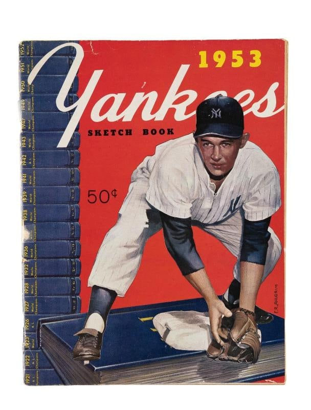 1953 New York Yankees World Series Champs Team Signed Yearbook Mickey Mantle JSA: Sport: Baseball,Player: Mickey Mantle,Signed: Yes,Original/Reprint: Original,Autograph Authentication: James Spence Authentication (JSA),Product: Program,Team: New York Yankees,Country of Origin: