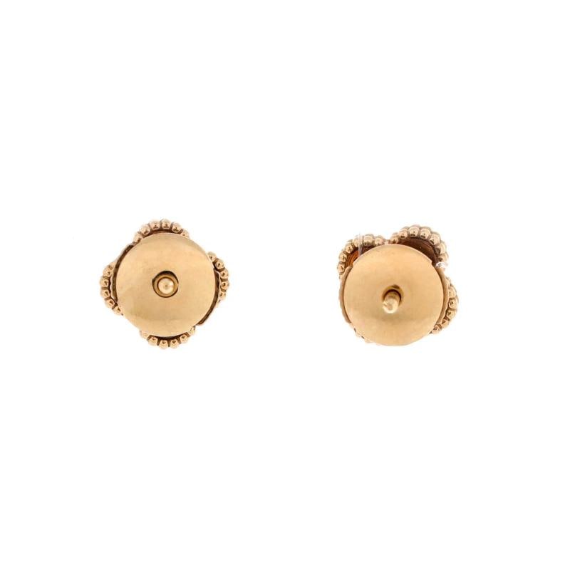 Van Cleef & Arpels Sweet Alhambra Stud Earrings 18K Yellow Gold and Mother of - 3