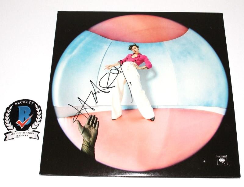 HARRY STYLES SIGNED 'FINE LINE' ALBUM VINYL RECORD BECKETT COA WATERMELON SUGAR: Industry: Music,Autograph Authentication: Beckett,Object Type: Record,Original/Reproduction: Original,Country of Origin: United States