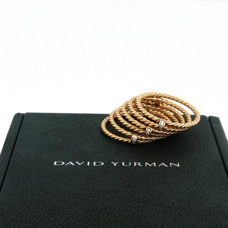 David Yurman Diamond 6 Row Cable Origami Ring 18k Gold Stacked Bands Size 7: Condition: Pre-owned - Good,Brand: David Yurman,Ring Size: 7,Type: Ring,Main Stone Creation: Natural,Metal Purity: 18k,Main Stone Shape: Round,Base Metal: Gold,Metal: Yellow Gold,Main Stone: Diamond,C