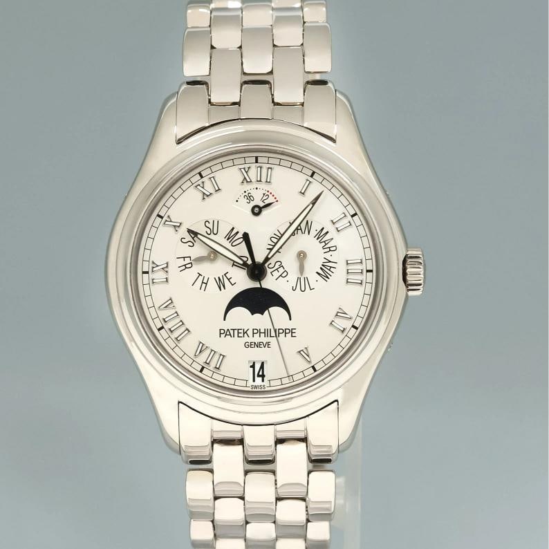 MINT Patek Philippe 5036G White Gold 37mm Annual Calendar Moon Phase Watch Box - 2
