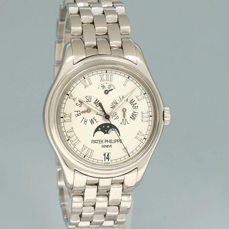 MINT Patek Philippe 5036G White Gold 37mm Annual Calendar Moon Phase Watch Box - 3