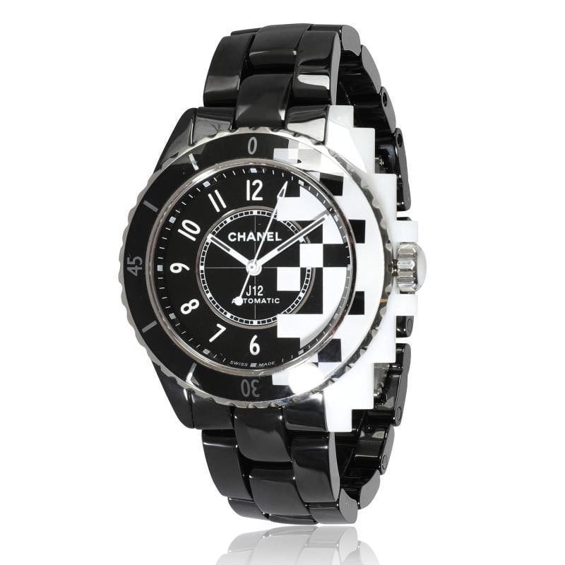 Chanel J-12 Cybernetic H7988 Unisex Watch in Ceramic: Condition: Pre-owned - Good,Country of Origin: Switzerland,Case Height (mm): 12.60,Bezel Type: Ceramic,Case Size: 38,Crystal: Sapphire,Clasp/Buckle Type: Deployant,Band Length (inches): 6.75,Indices: