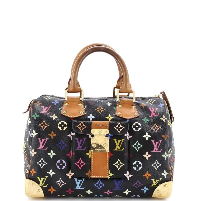 Louis Vuitton Speedy Handbag Monogram Multicolor 30: Accessories: Keys, Clochette Measurements: Handle Drop 3.5", Height 8", Width 12", Depth 7", Strap Drop 19.5-23". Condition: Pre-owned - Fair,Brand: Louis Vuitton,Exterior Material: Canvas