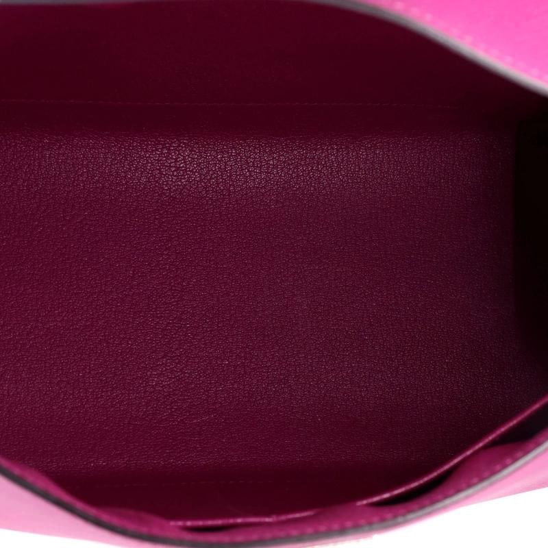 Hermes Kelly Handbag Pink Epsom with Palladium Hardware 28 - 7
