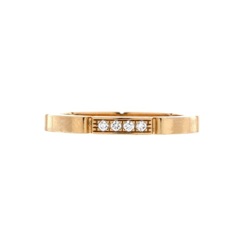 Cartier Maillon Panthere Band Ring 18K Yellow Gold with 4 Diamonds: Measurements: Size: 7.5 - 56, Width: 2.5 mm . Condition: Pre-owned - Good,Brand: Cartier,Main Stone: Diamond,Metal: 18K Yellow Gold,Metal Purity: 18K,Ring Size: 7.5 - 56,Type: Ring,Color: Yellow