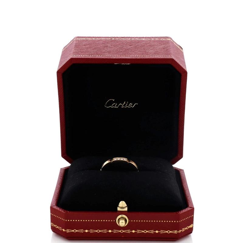 Cartier Maillon Panthere Band Ring 18K Yellow Gold with 4 Diamonds - 2