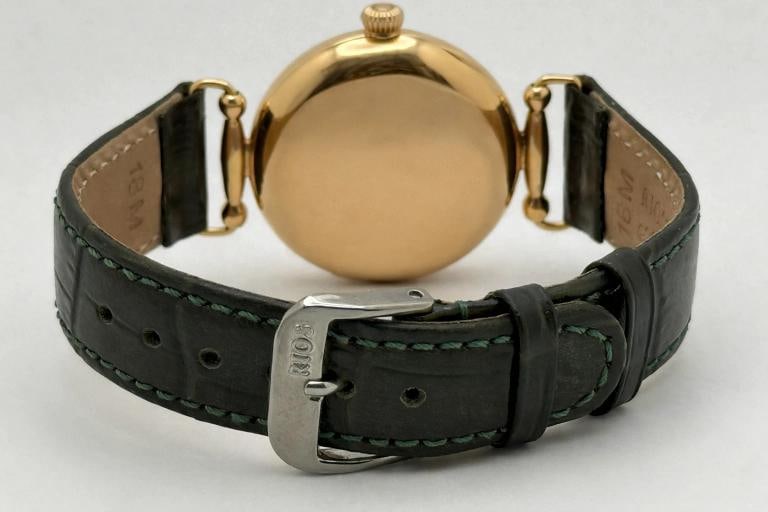 Vintage Patek Philippe Tiffany & Co Watch 34mm 18K Gold Leather Strap - 6