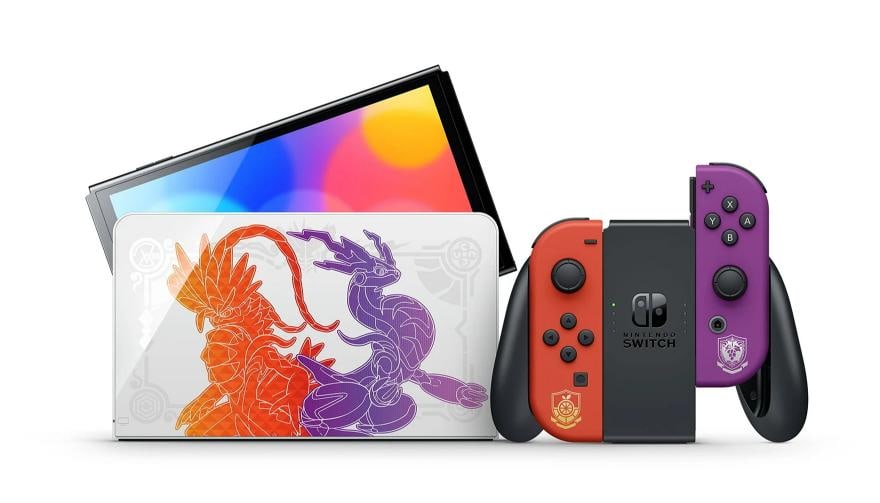 Nintendo Switch OLED Pokemon Scarlet & Violet Edition Bundle + Mario Party - 3
