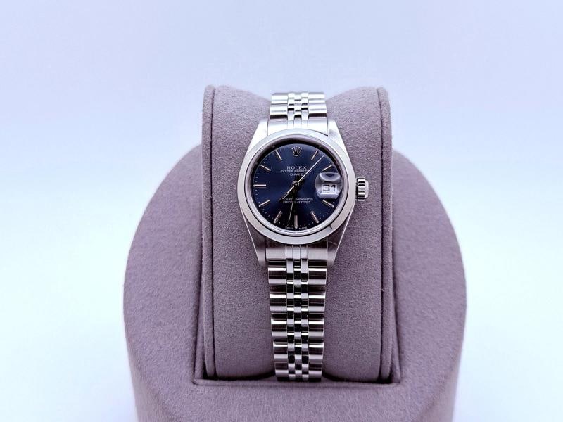 Rolex Ladies Datejust 79160 26mm Blue Dial Jubilee Stainless Steel Box Papers - 7