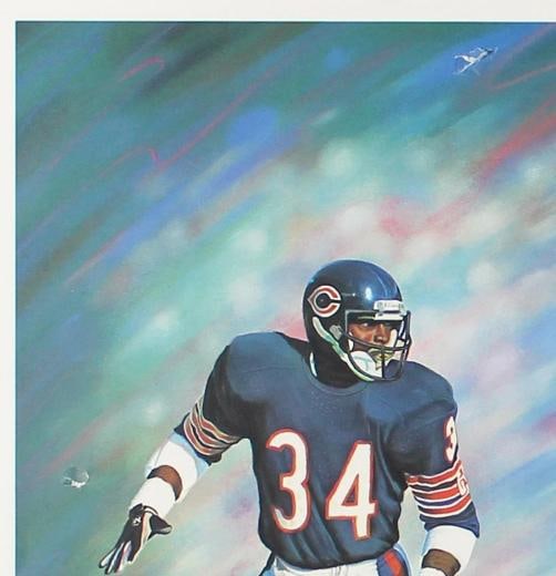 Bears Walter Payton Signed & Framed 20x30 Lithograph LE #1438/1993 BAS #AC33324 - 5