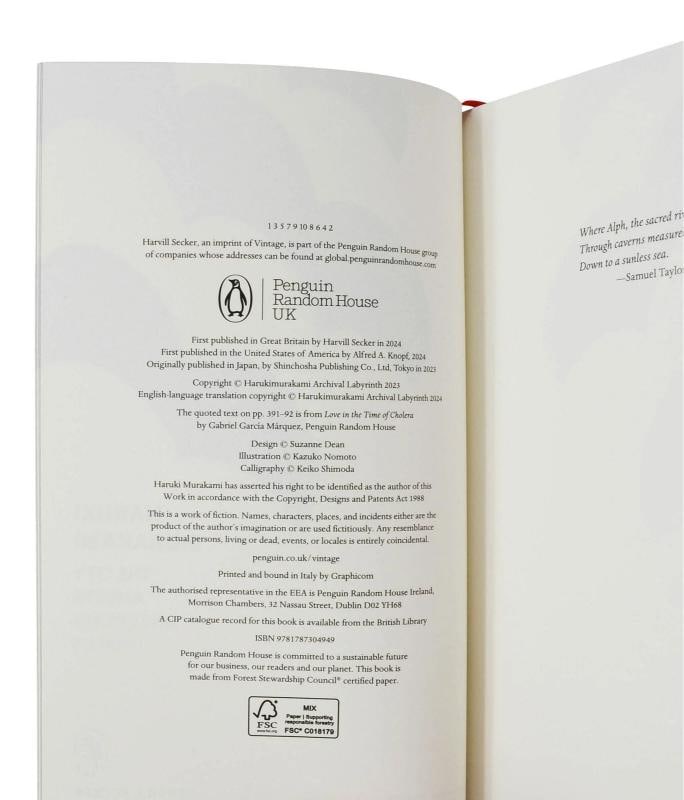 City and Its Uncertain Walls ~ HARUKI MURAKAMI Signed Limited First Edition 2024 - 11