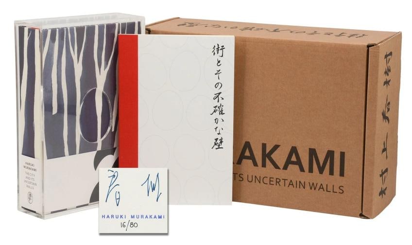 City and Its Uncertain Walls ~ HARUKI MURAKAMI Signed Limited First Edition 2024: Deluxe limited issue, signed by the author London: Harvill Secker, 2024. First edition, deluxe issue. Number 16 of a limited 80 copies signed by Haruki Murakami with his name stamped in English