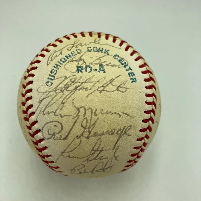 1978 New York Yankees World Series Champs Team Signed Baseball Munson Beckett: 22 Total Signatures. Chris Chambliss, Lou Piniella, Bucky Dent, Yogi Berra, Jim "Catfish" Hunter, Thurman Munson, and Rich "Goose" Gossage and others.. Sport: Baseball,Player: Thurman Munson,Signed: