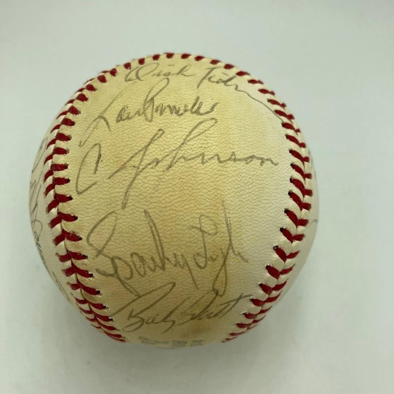 1978 New York Yankees World Series Champs Team Signed Baseball Munson Beckett - 5