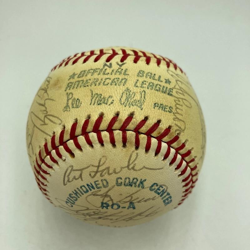 1978 New York Yankees World Series Champs Team Signed Baseball Munson Beckett - 6