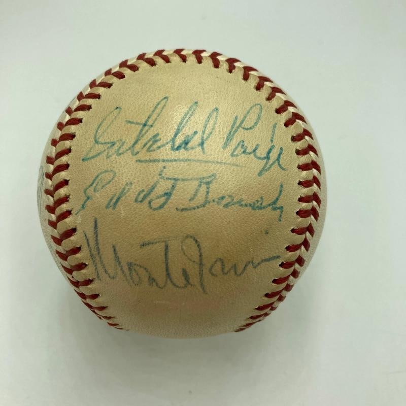 Satchel Paige Roger Maris Stan Musial HOF Legends Signed 1960's Baseball Beckett (1 of 10)
