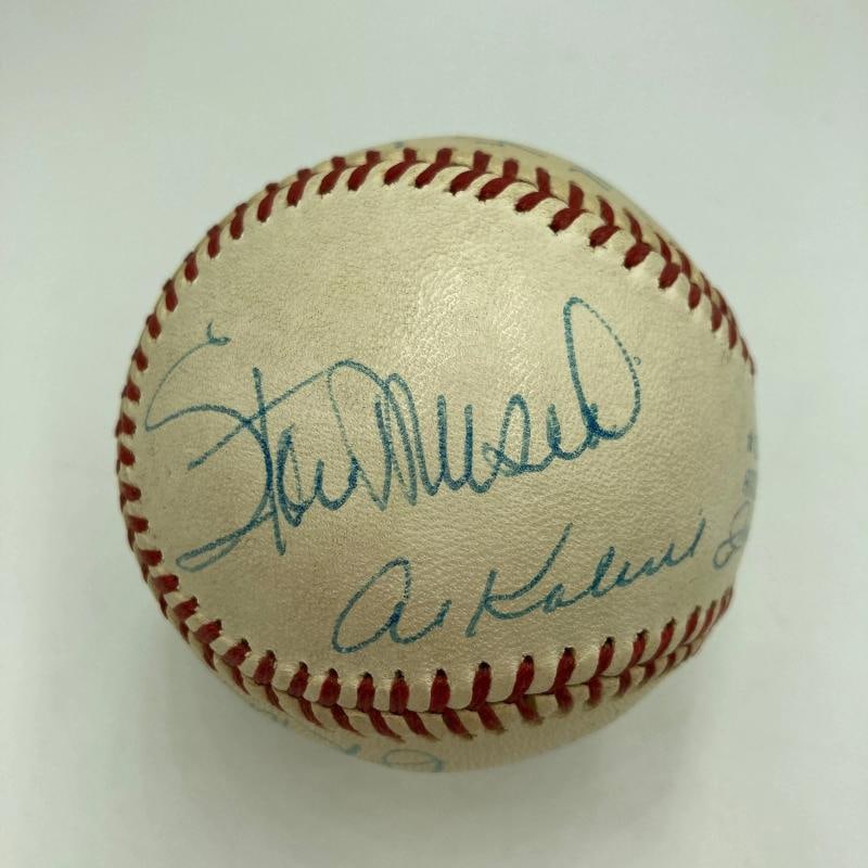 Satchel Paige Roger Maris Stan Musial HOF Legends Signed 1960's Baseball Beckett - 7