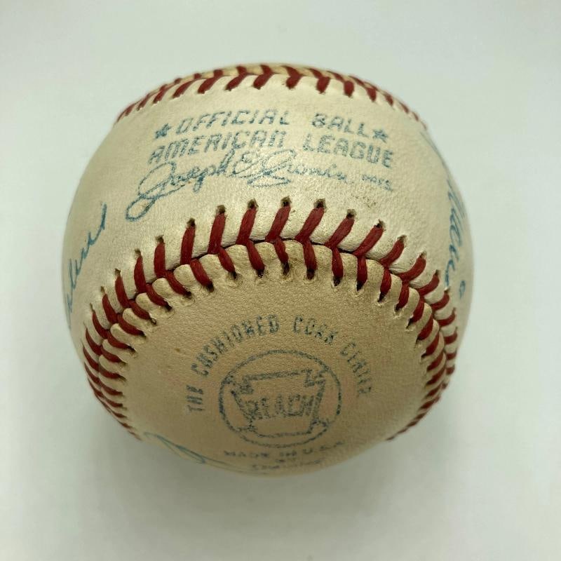 Satchel Paige Roger Maris Stan Musial HOF Legends Signed 1960's Baseball Beckett - 8