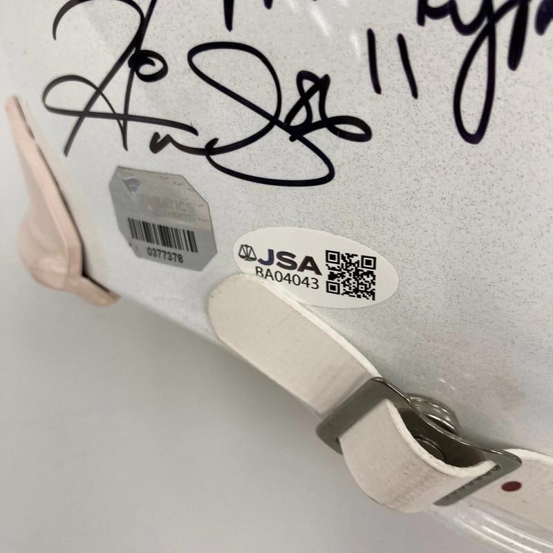 Beautiful Super Bowl MVP's Signed Helmet 40 Sigs With Tom Brady JSA COA - 17