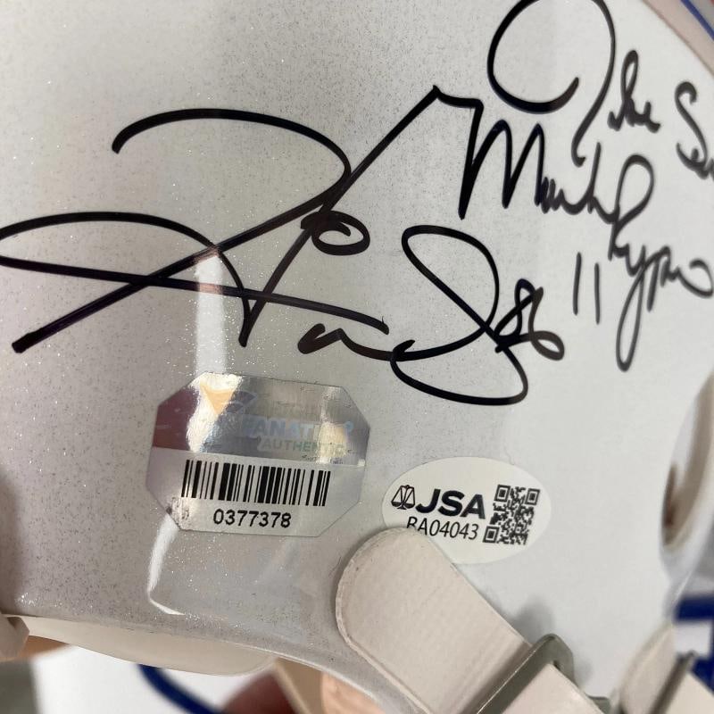 Beautiful Super Bowl MVP's Signed Helmet 40 Sigs With Tom Brady JSA COA - 19