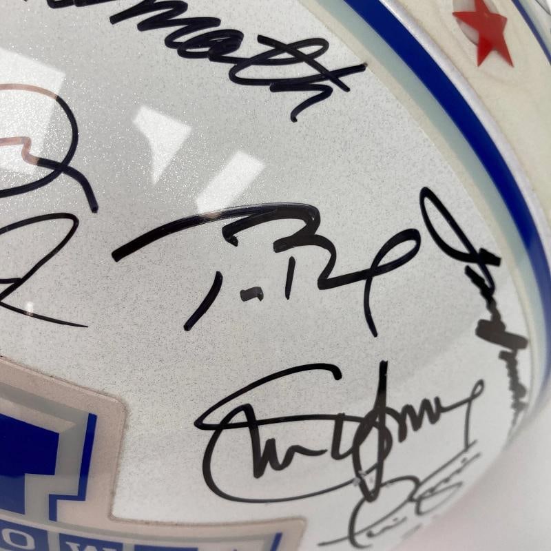 Beautiful Super Bowl MVP's Signed Helmet 40 Sigs With Tom Brady JSA COA - 5