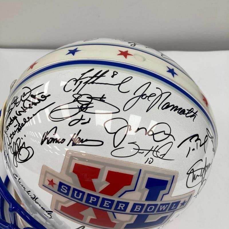 Beautiful Super Bowl MVP's Signed Helmet 40 Sigs With Tom Brady JSA COA - 8