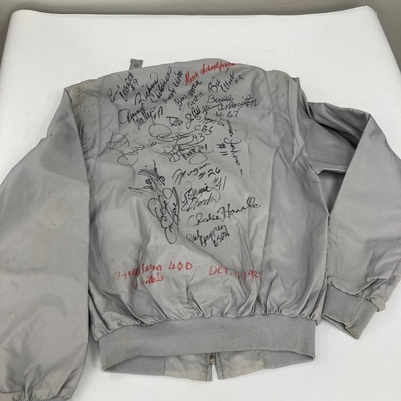 Dale Earnhardt Sr. Richard Petty NASCAR Legends Multi Signed 1987 Jacket JSA COA (1 of 18)