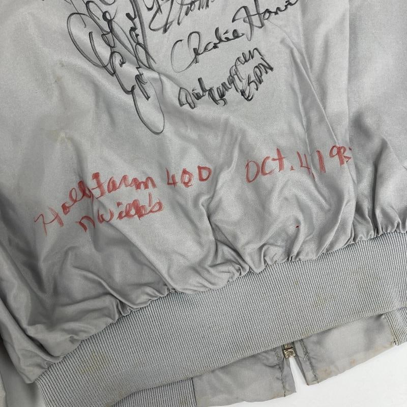 Dale Earnhardt Sr. Richard Petty NASCAR Legends Multi Signed 1987 Jacket JSA COA - 8