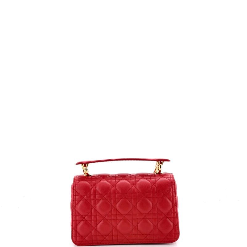 Christian Dior Jolie Top Handle Bag Cannage Quilt Lambskin Small - 3
