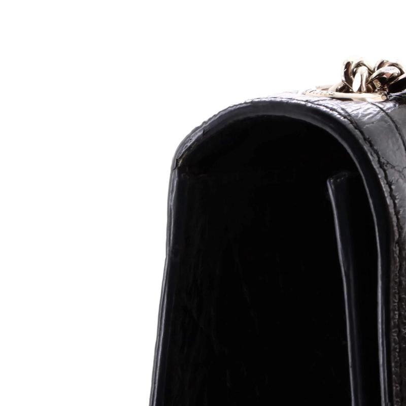 Saint Laurent Classic Monogram Tassel Crossbody Bag Crocodile Embossed Leather - 6