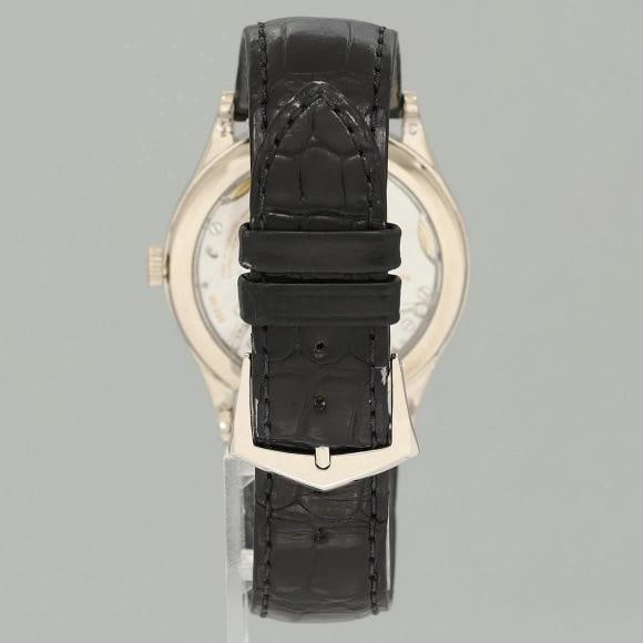 2021 PAPERS Patek Philippe 6119g 37mm White Gold Calatrava Black Leather Watch - 5