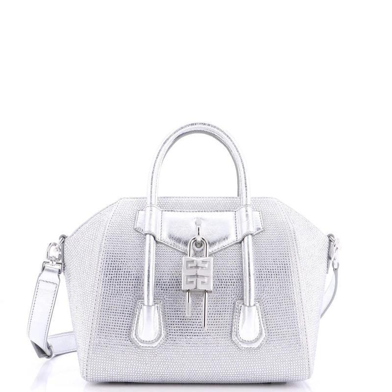 Givenchy Antigona Lock Bag Crystal Embellished Satin Mini (1 of 6)