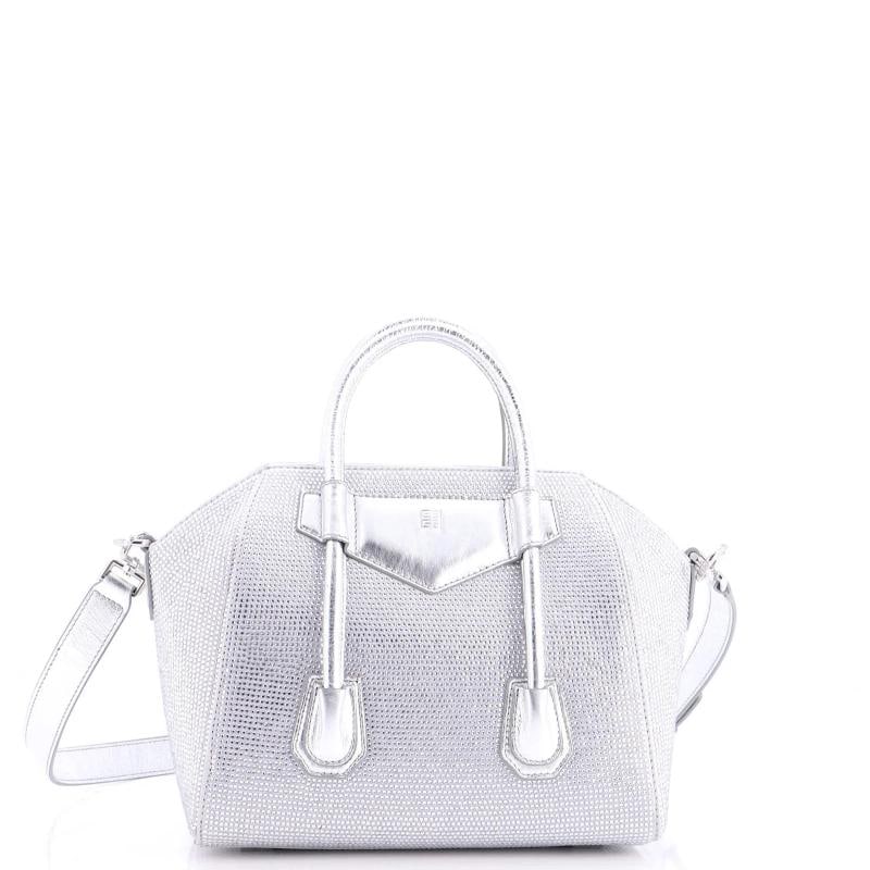 Givenchy Antigona Lock Bag Crystal Embellished Satin Mini - 3